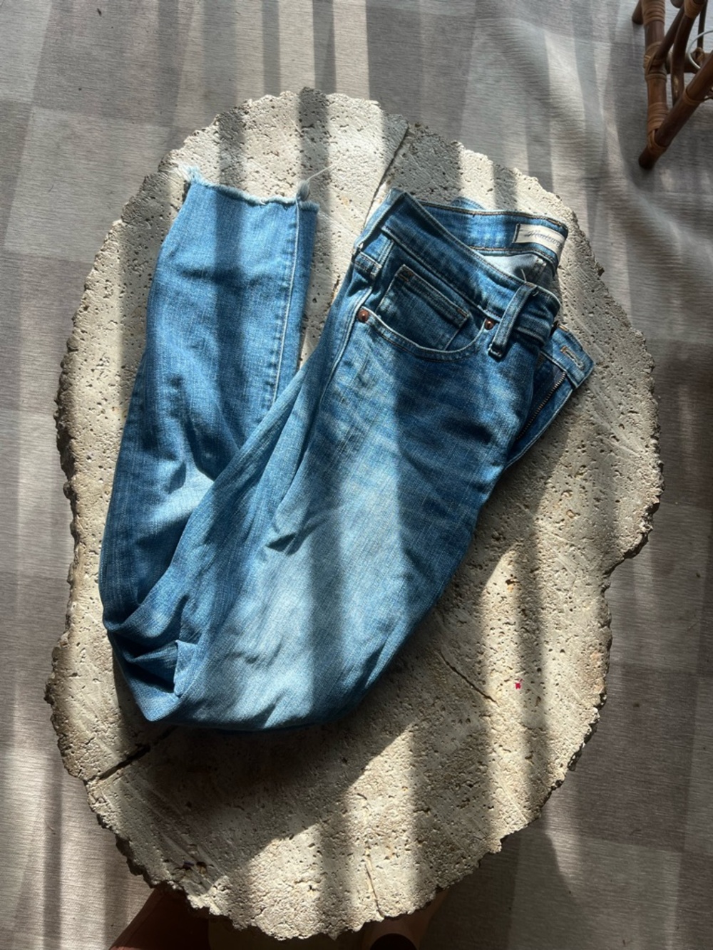 Madewell Light Blue Straight-Leg Denim